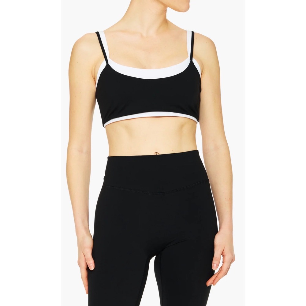 FORM Layered Sports Bra in Black Size XS